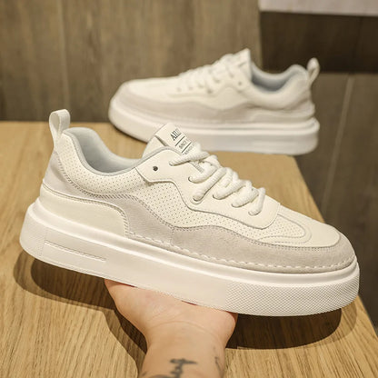 2025 Korean Edition Fashion Men's Casual Shoes Urban Design Slim Fit Low Top Sneakers Breathable Mesh for Streetwear 39-44