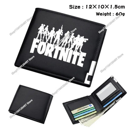 Fortnites Wallets for Kids Anime Fortress Night Wallet Cartoon Card Holder Bag Leather Short Purse Fashion Fold Purses Boys Gift