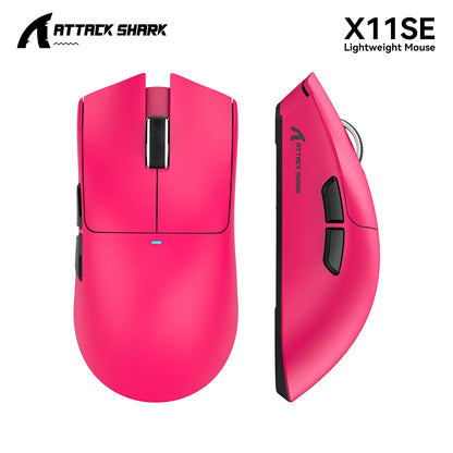 Ratón gaming ATTACK SHARK X11 y ratón inalámbrico X11 SE 22000 DPI, sensor PAW3311, BT/2.4G/con cable, ligero de 59g, 2000W clics