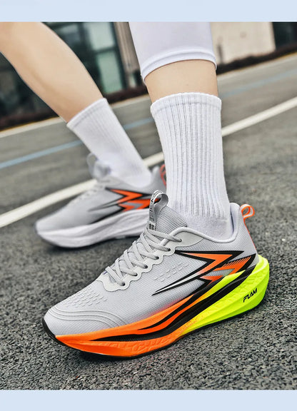 Men's Running Shoes Specialty Marathon Sports Shoes Breathable Lightweight Carbon Plate Women's Trend Athletic Sneakers Women
