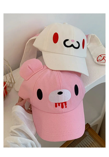 2025 NEW CUTE Long Rabbit Ear Hat Y2K Style Denim Blue Baseball Cap Fashion Hip-Pop Cap Couple Birthday Gifts