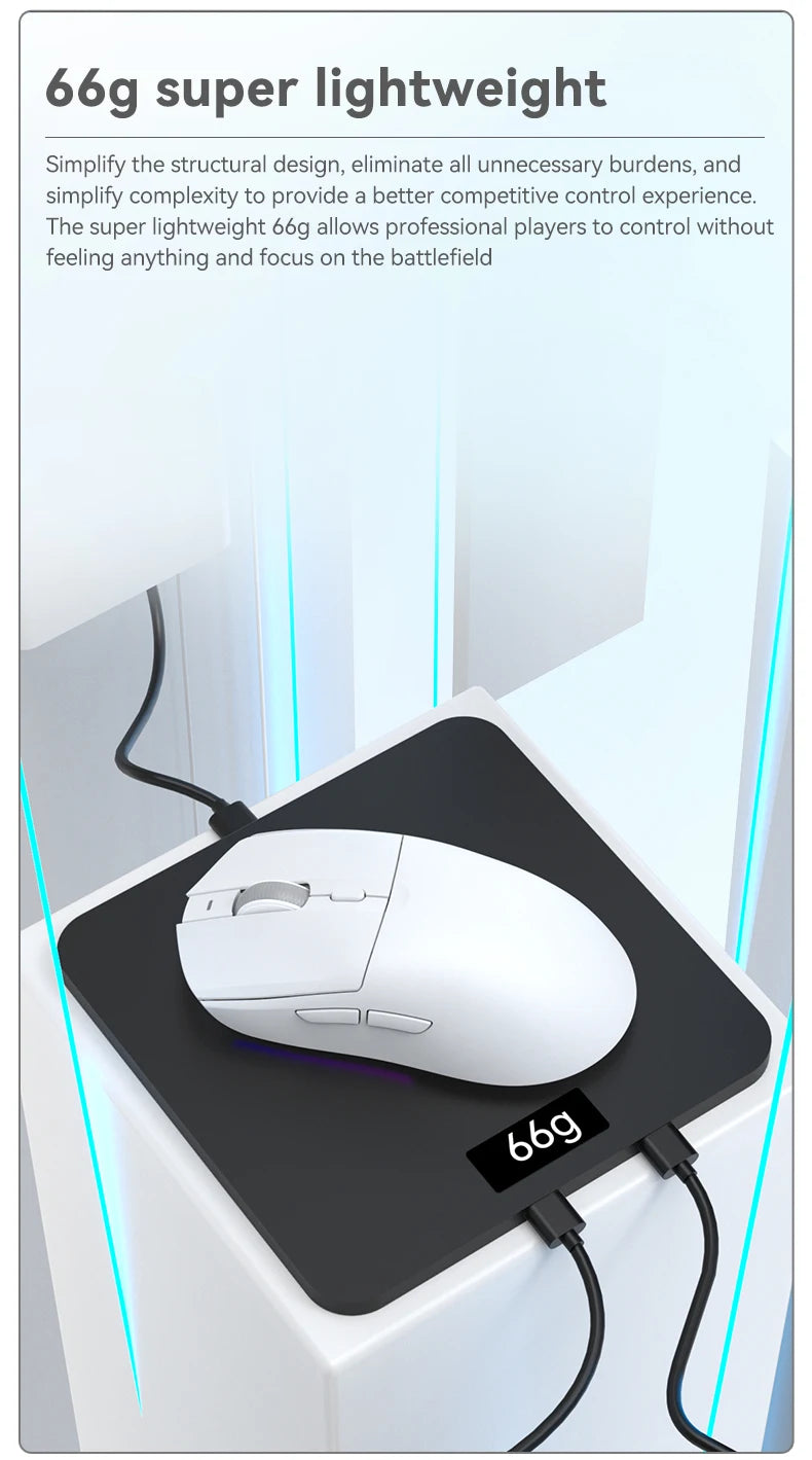 Mouse wireless AJAZZ AJ139Pro/AJ139V2MC con chipset PMW3395/PAW3311, 12000-26000Dpi, mouse da gaming professionale