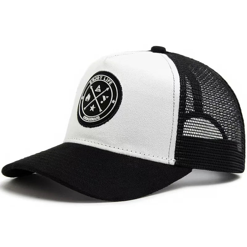 New Summer Mesh Baseball Cap Women Men Letter Patch Snapback Hat Casual Breathable Unisex Street Hip Hop Trucker Caps