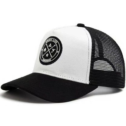 New Summer Mesh Baseball Cap Women Men Letter Patch Snapback Hat Casual Breathable Unisex Street Hip Hop Trucker Caps
