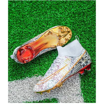 Chaussures de football pour enfants, crampons de football pour garçons et filles, chaussures de sport d'extérieur légères, durables et antidérapantes pour les jeunes