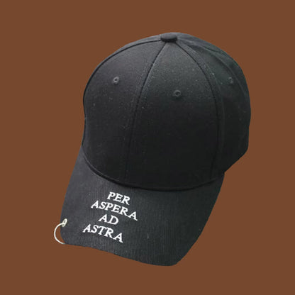 Women Men Hip Hop Kpop Snapback Baseball Cap Solid Color With Ring Sport Dancing Travel Lover Dad Hat Caps Streetwear Adjustable
