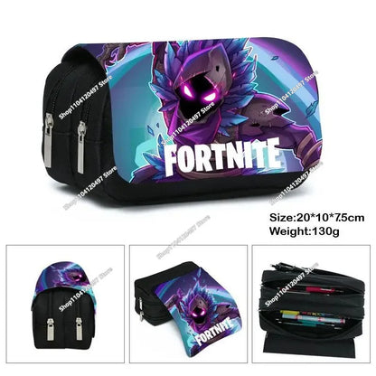 Fortnite Kids Pencil Bag Kawaii Pencil Case Large Capacity Waterproof Handheld Cosplay Pencil Pouch Office Stationery Gift Toy