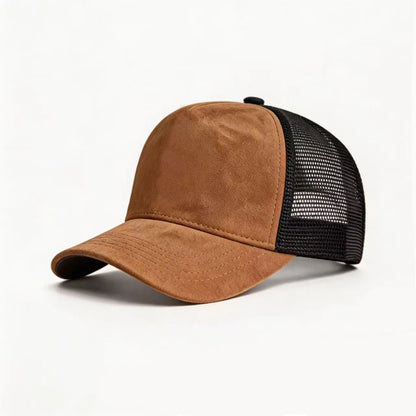 New Summer Mesh Baseball Cap Women Men Solid Suede Cap Patch Snapback Hat Casual Breathable Unisex Street Hip Hop Trucker Caps
