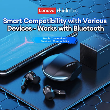 Lenovo GM2 Pro TWS Wireless Earbuds Bluetooth 5.3 – Touch Control HD Earphones with Mic, Waterproof Sports Headphones