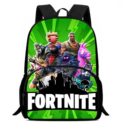 Popular Game Fortnite Kids Backpacks for Boys and Girls, Student Birthday Gift, Child School Bags with Large Capacity, Durable Camping Rucksack