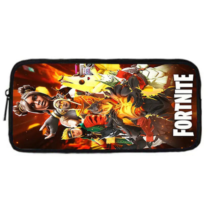 Trendiges Gaming-Design Kinder-Rucksack F-FortniteS mit Lunchbag und Federmäppchen, Schulranzen mit großem Fassungsvermögen für Jungen und Mädchen, ideales Geschenk