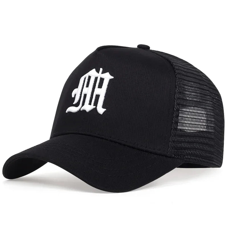 Unisex M Letter Embroidery Baseball Net Caps Hip Hop Cap Spring Summer Outdoor Adjustable Casual Hats Sunscreen Hat