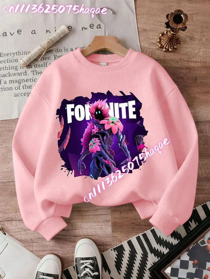 2026 Fortnites Kids Hooded Coats Anime Fortress Night Sweatshirts Game Spring Autumn Hoodies Sportwear Children Clothes Gift