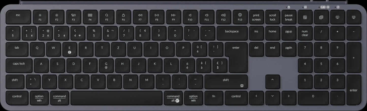 Keychron B6 Pro ISO Layout Ultra-Slim Wireless Keyboard Full Size Portable Lightweight 2.4GHz & Bluetooth Connections