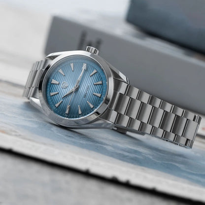 Hodinky Watchdives WD0006, stroj VH31 s plynulým chodem sekundové ručky, vypouklé safírové sklo, luminiscenční povlak BGW9, vodotěsnost 10 barů, 38 mm, vintage styl