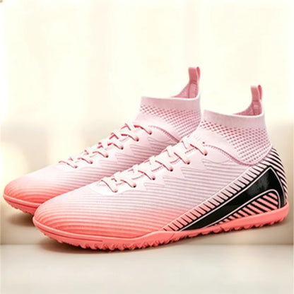 Chaussures de football TF polyvalentes pour adultes, en PU et maille, crampons en caoutchouc renforcés, antidérapantes, résistantes à l'usure, pour entraînement et usage quotidien en extérieur sur gazon synthétique