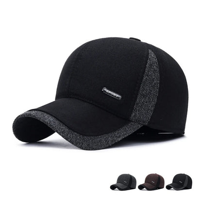 Waterproof Sports Cap Comfortable Adjustable Lined Earflap Cap Lightweight Winter Hat for Casual