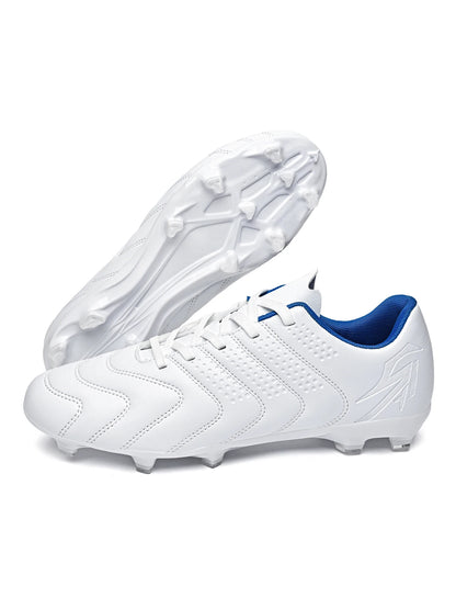 Chaussures de football professionnelles AG/FG, semelle extérieure en TPU antichoc, tige respirante en tissu PU, résistantes à l'usure et antidérapantes pour adultes et enfants