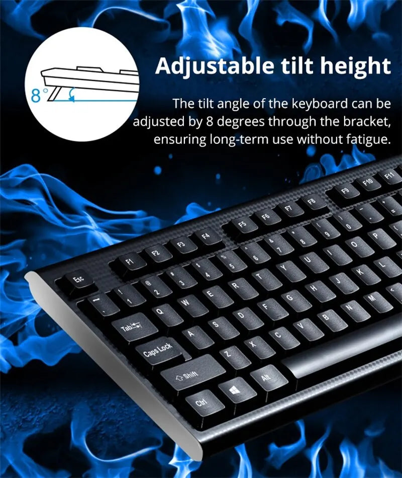 Teclado Individual Q9 USB de Conetor Quadrado para Escritório e Casa, PS2 de Conetor Redondo, com Fio para Computador de Secretária