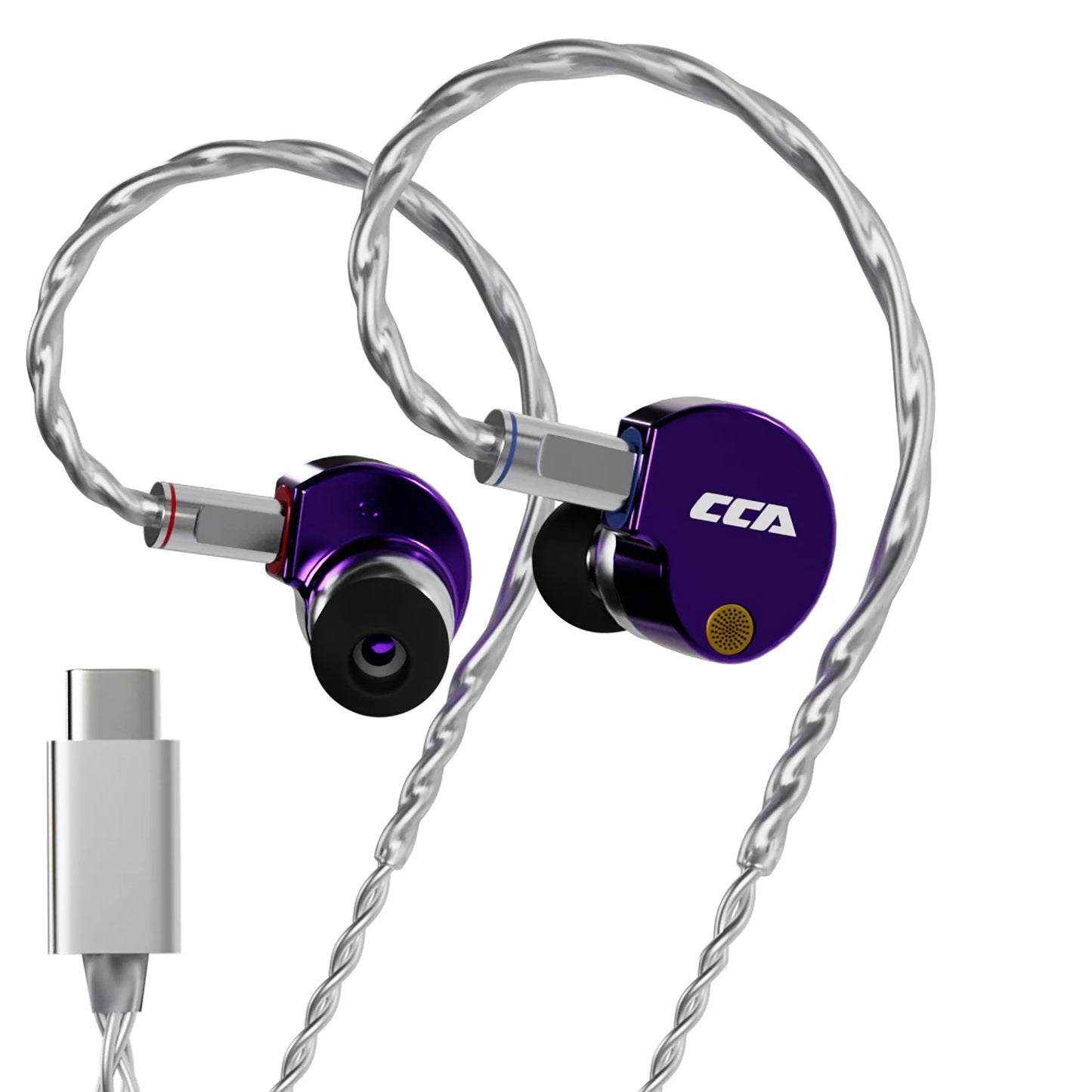 CCA Phoenix HiFi Wired Earphones Metal Alloy In-Ear Headphones with 10mm Dual Magnetic Dynamic Driver for Gaming & Music