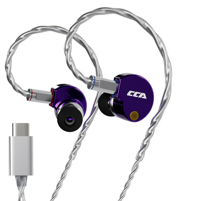 CCA Phoenix HiFi Wired Earphones Metal Alloy In-Ear Headphones with 10mm Dual Magnetic Dynamic Driver for Gaming & Music