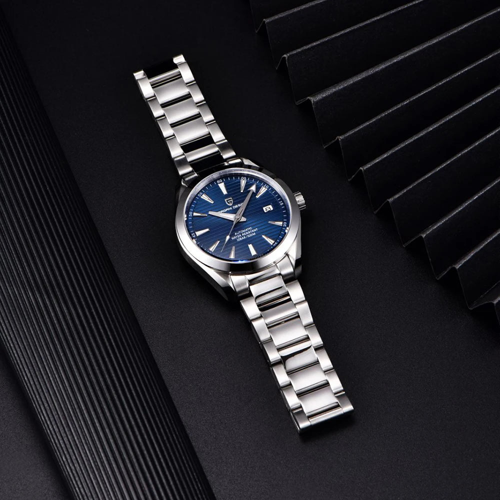 PAGANI DESIGN luxury men’s watch – Mechanical automatic model (calibre 8215), stainless steel, water-resistant, with date display and luminescent hands