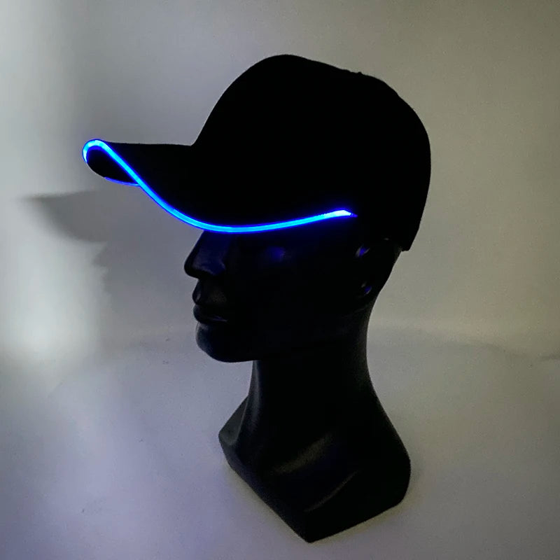 Cappellino da baseball luminoso fashion a LED, cappello hip-hop fluorescente per bar e club, per uomo e donna, DJ, danza, accessori e costume