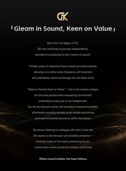 KZ GK Kunten HiFi IEM Earphones 1DD Dynamic Driver In-Ear Earbuds with 2-Pin Detachable Cable, Metal Audiophile Gaming Headset