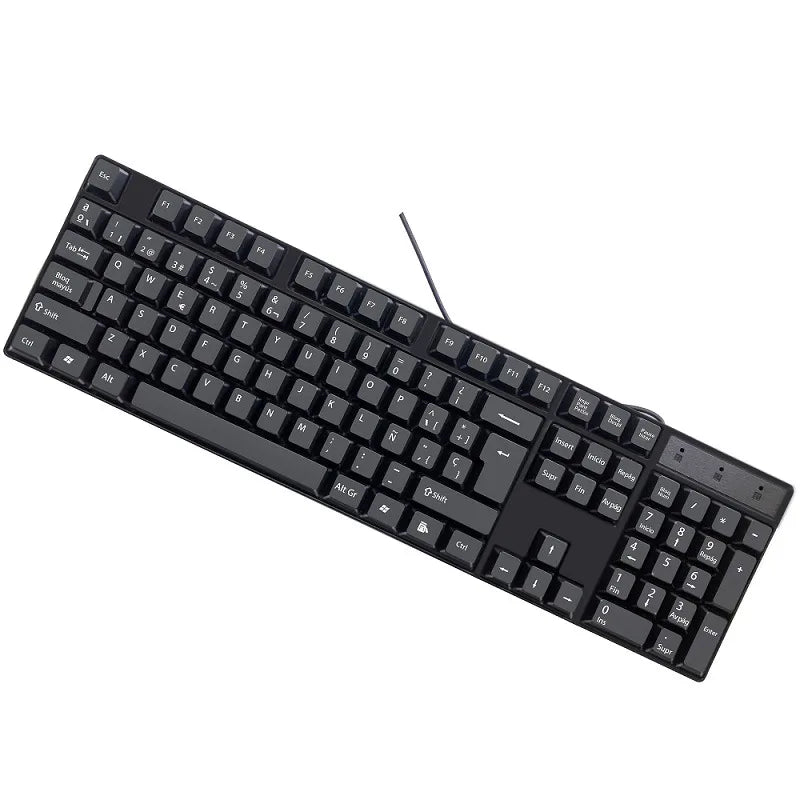 Spanish French Russian Arabic Letter Keycaps Keyboard Gaming Keyboard USB Wired 104 Keys for Computer