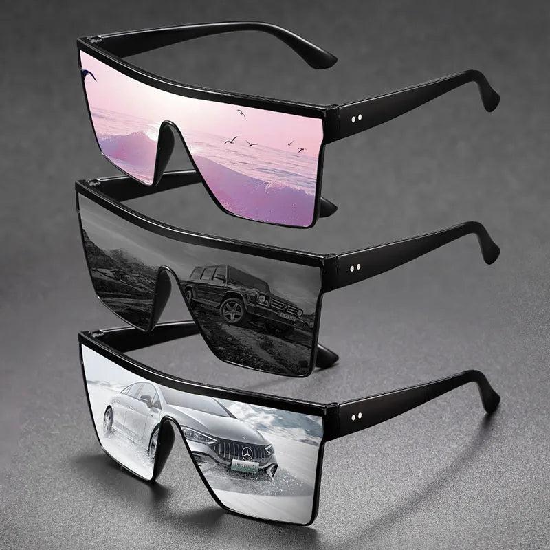 2-4PCS Oversize frame One-piece Goggle Men Woman Sunglasses Interior Accessory Protective Gears Anti Glare Car Driving Glasses