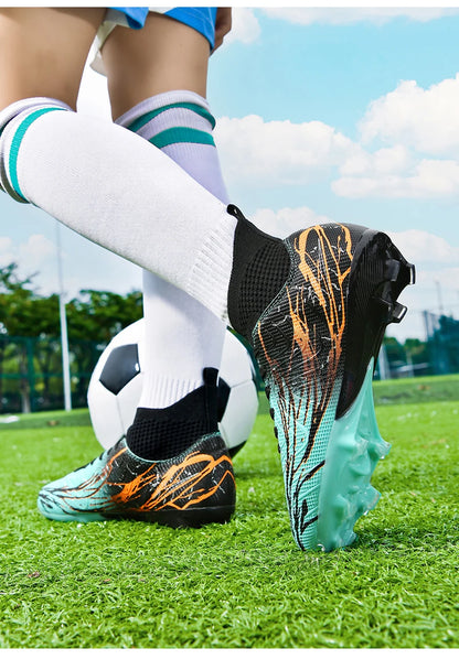 Chaussures de football à crampons FG pour terrain ferme, coupe basse, à lacets, pour hommes, professionnelles, antidérapantes, résistantes à l'usure, pour entraînement sur herbe naturelle