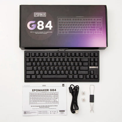EPOMAKER G84 VIA 80% Layout Hot-Swap Gasket-Mounted Wired/2.4GHz/Bluetooth Wireless Mechanical Keyboard with RGB Backlight