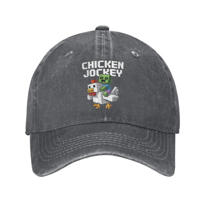Chicken Jockey Zombie Pixel Art Zombie 2025 Movie Wear Baseball Caps Men Women Hats Cap Adjustable Trucker Hats Snapback Cap