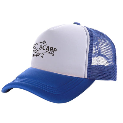 „Carp Fish“ vyriškos „Trucker“ kepurės, juokingos žvejybos motyvais, beisbolo kepurės, vėsios vasarinės unisex kepurės iš tinklelio MZ-169