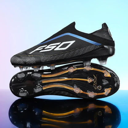 Nouvelles chaussures de football pour hommes, de haute qualité, antidérapantes, légères, très vendues, crampons d'entraînement pour terrain en herbe, mi-hautes, pour les matchs en extérieur, chaussures de sport.