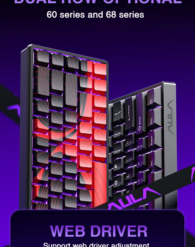 AULA WIN60 HE Magnetic Keyboard 21 Keys Butterfly Keycaps Wired 8K Return RGB Hotswap Customized E-sports Gaming Keyboard
