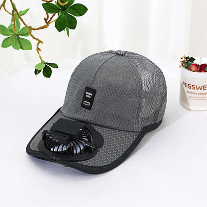 Rechargeable Fan Baseball Net Hat Sun Protection Duck Tongue Breathable Net Hat For Couples Outdoor Travel Men Women mz129