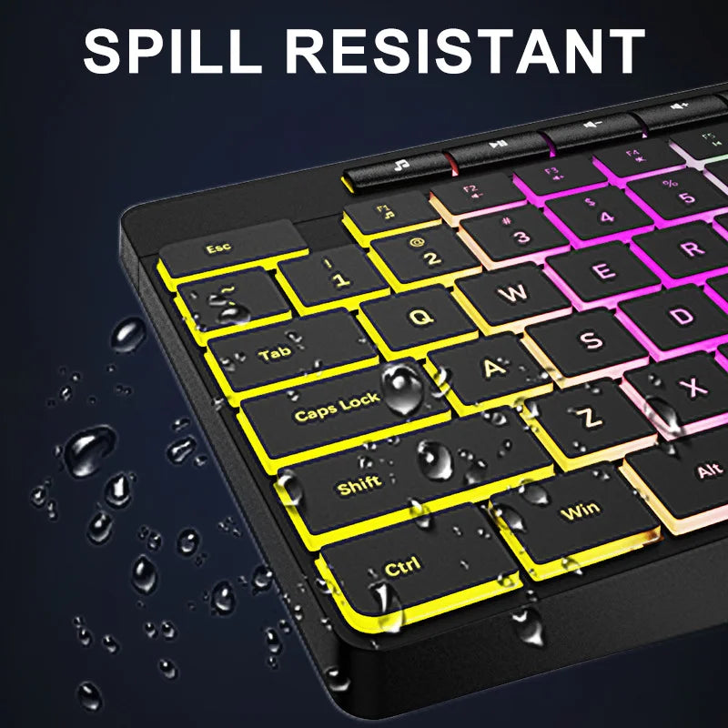 New Wired Light Backlit RGB Mute Keyboard  Desktop Notebook Home Business For Office Ultra Thin USB office home