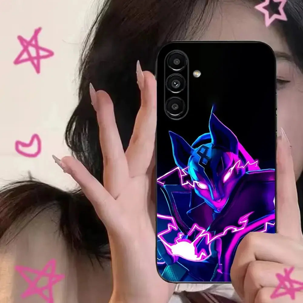 R-Royales F-Fortnites  Phone Case For Samsung S24,S21,S22,S23,S30,Ultra,S20,Plus,Fe,Lite,Note,10,9,5G Black Soft Cover