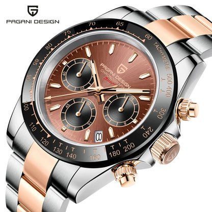 Relógio cronógrafo para homem PAGANI DESIGN – Relógio de pulso de luxo com movimento de quartzo, luminoso e estanque.