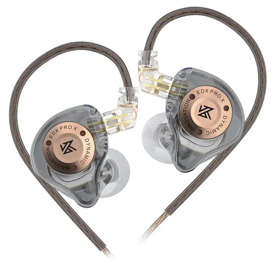 KZ EDX PRO X Wired Earphones HiFi Stereo Bass Earbuds with Detachable Cable, Gaming Sport In-Ear Headphones with Noise Isolation