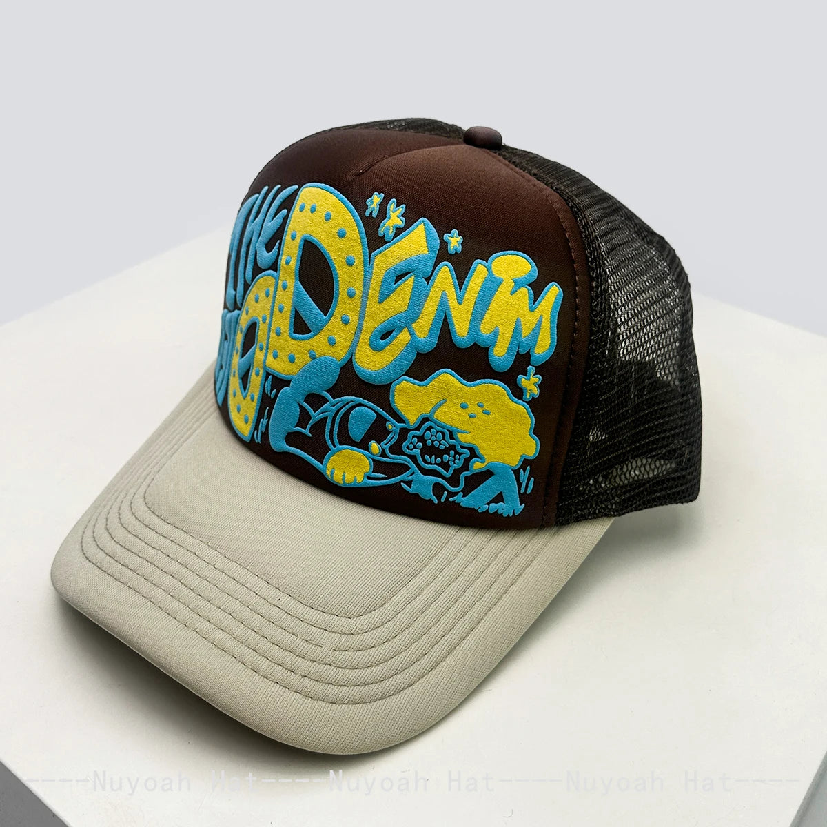New Unisex Interesting 3D Printed Letter Baseball Hats Sunshade Cartoon Breathable Color Block Trucker Caps Mesh Versatile ins