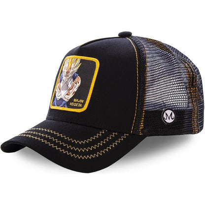 Casquette Dragon Ball Son Goku pour l'été, casquette de voyage à visière, casquette pour homme brodée, style hip-hop en maille, visière pare-soleil, casquette de baseball, sport de plein air