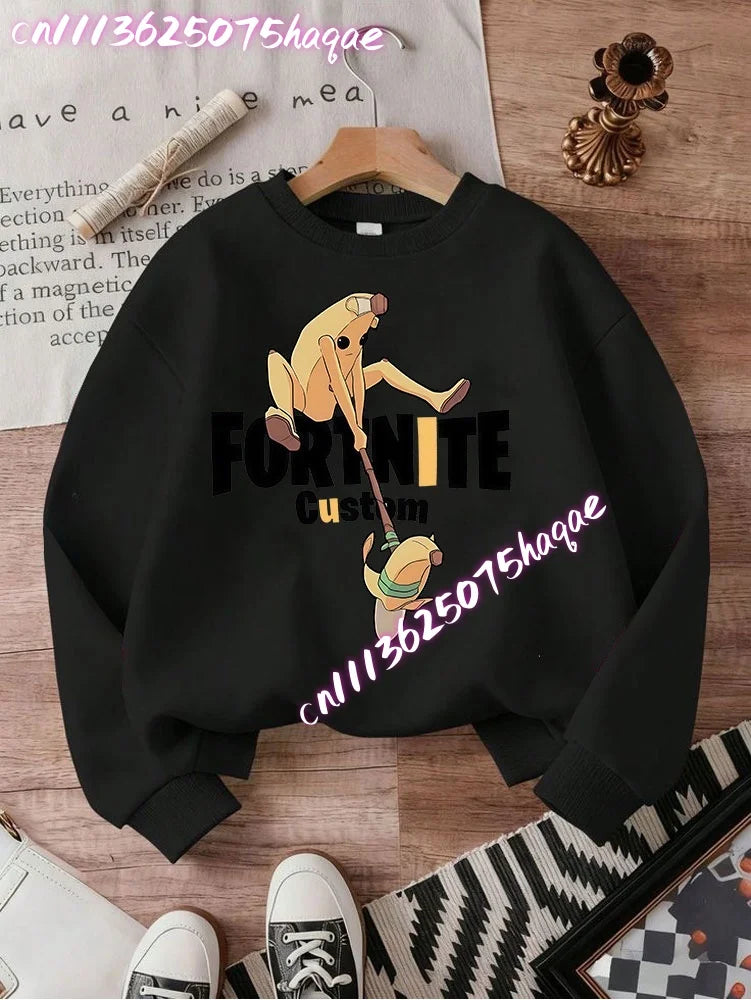 2026 Fortnites Kids Hooded Coats Anime Fortress Night Sweatshirts Game Spring Autumn Hoodies Sportwear Children Clothes Gift