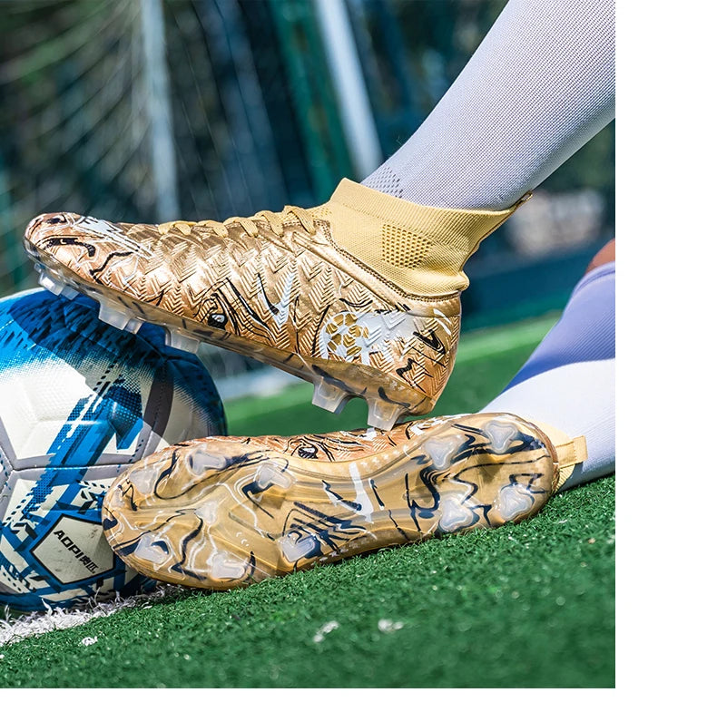 Nouvelles chaussures de football professionnelles pour hommes, chaussures de football antidérapantes, unisexes, respirantes, chaussures de futsal, nouvelles chaussures à crampons, livraison directe, ultralégères