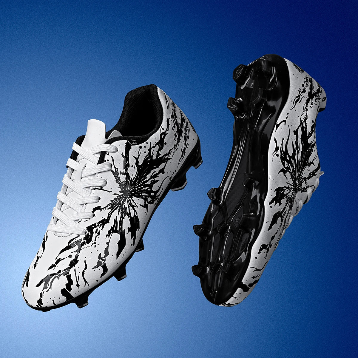 Chaussures de football pour hommes, modèle AG FG, design aérodynamique et léger, excellente adhérence, idéales pour les entraînements quotidiens sur gazon et les matchs de l’équipe de football de l’école.