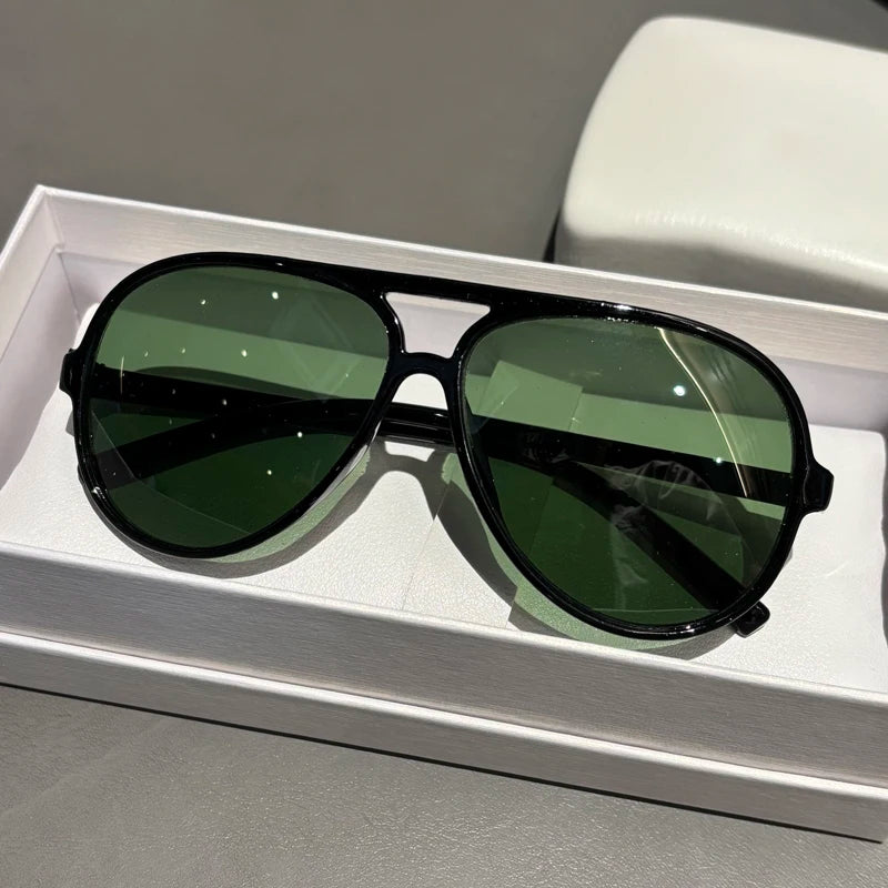Glass Sunglasses For Men Pilot Style Toad Mirrors Specifically Designed For Driving Vacation UV Protection Sun Shading Large Fra