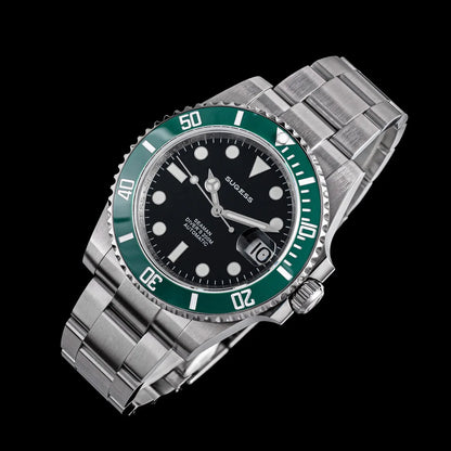 Sugess Men of Watch Automatic Mechanical ST2130 Movement Wristwatches 200M Water Resistant Sapphire Crystal Adjust Clasp S421