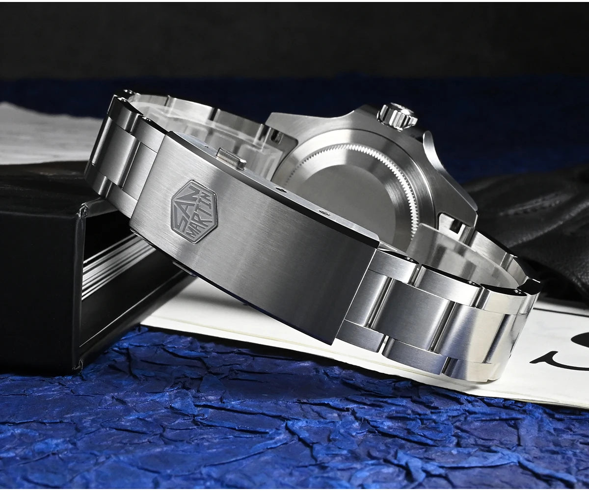 San Martin 40mm Stainless Steel Classic Men Diver Watch Japan NH35 Automatic Mechanical Sapphire Waterproof 300m SN0111