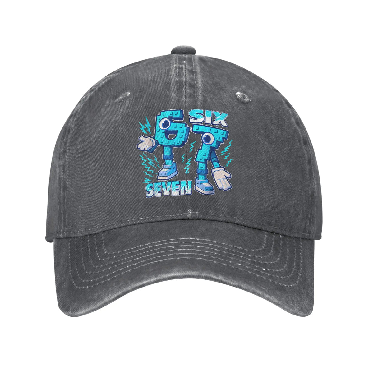 Casquette de baseball « Funny Meme 67 Six Seven 6 7 Italian Brainrot » pour le sport en plein air et au soleil – Casquette trucker délavée pour homme, design classique